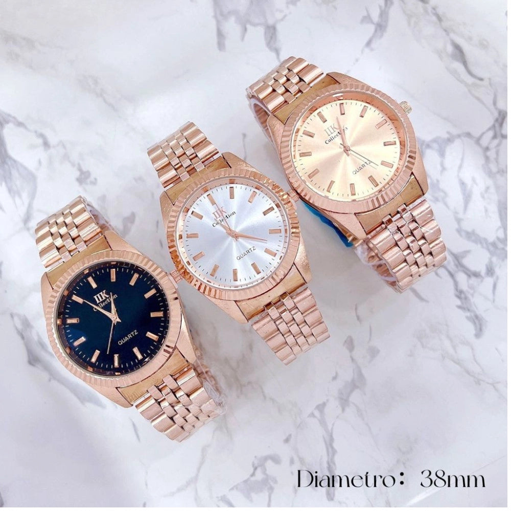 Trade Shop - Orologio Elegante Oro Rosa  Acciaio Raffinato 38 Mm Stile Lusso -
