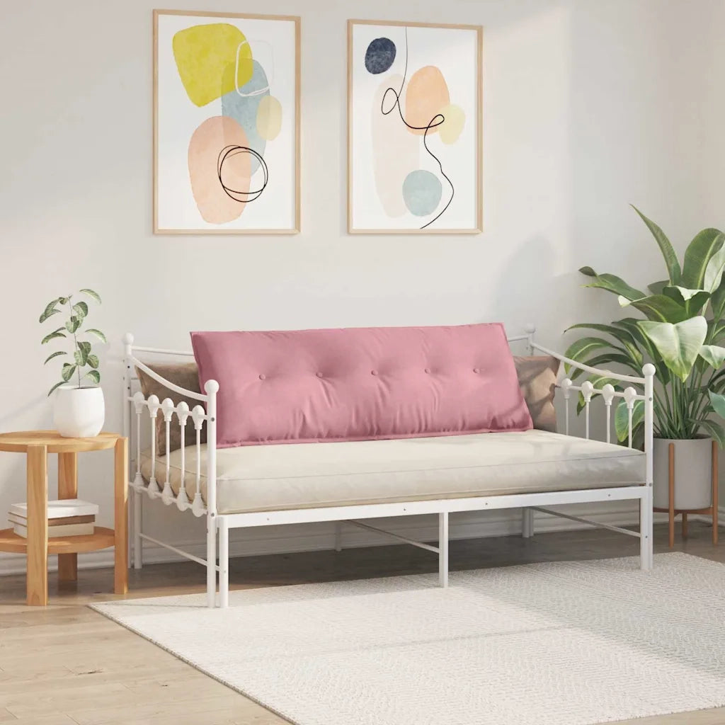 Cuscino per Schiena Rosa 140 x 50 cm Tessuto in Cords 42014851