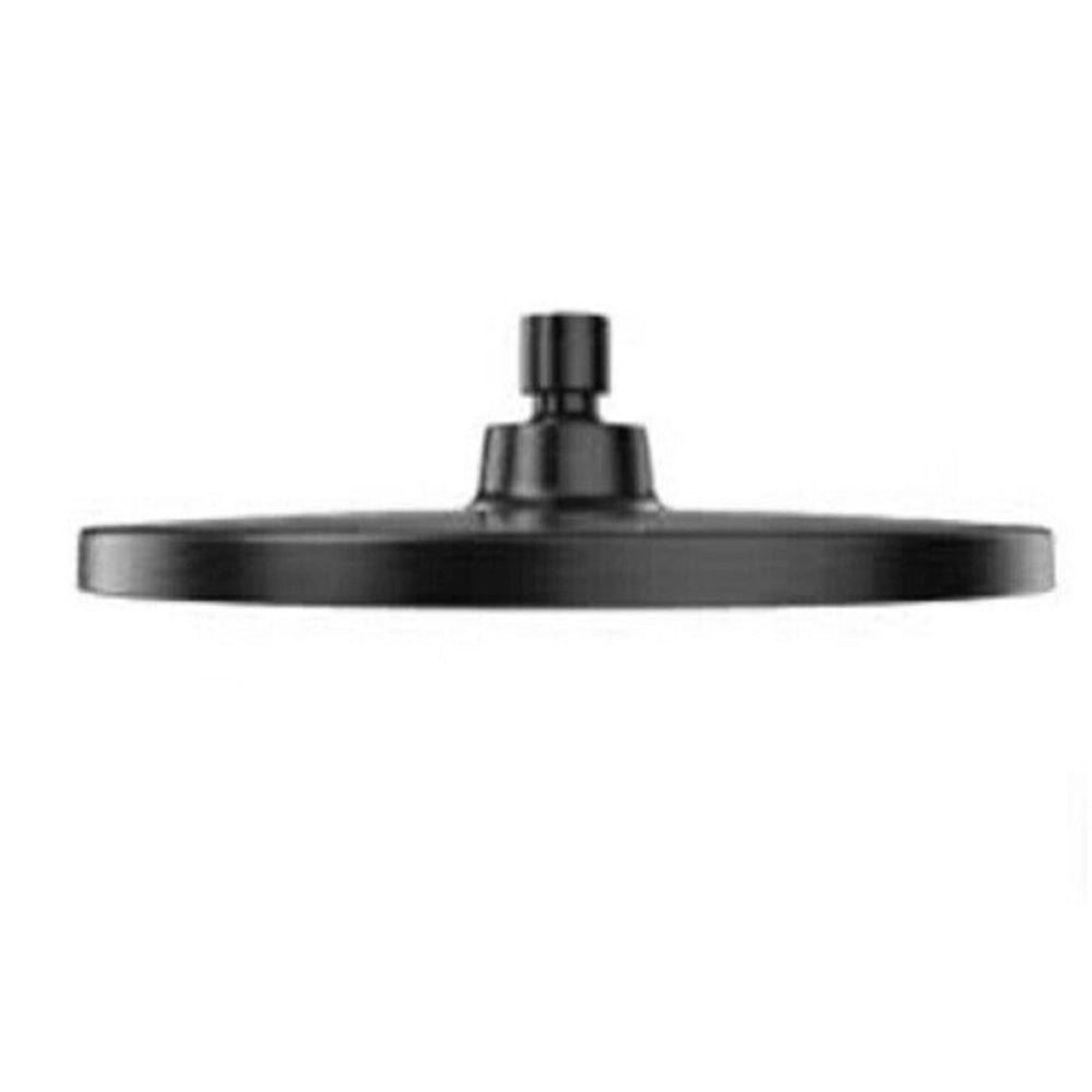 Trade Shop - Soffione Doccia Tondo Nero 22.5cm In Abs Bagno Miscelatore Filtro Anticalcare 87131 -