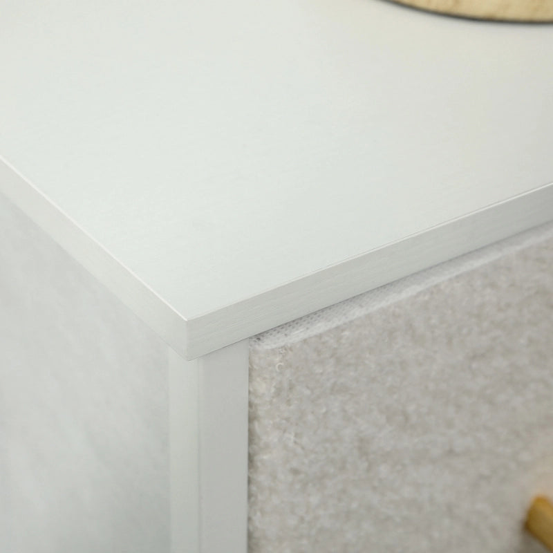 CASSETTIERA 9 cassetti 100x30x99 cm in tessuto crema