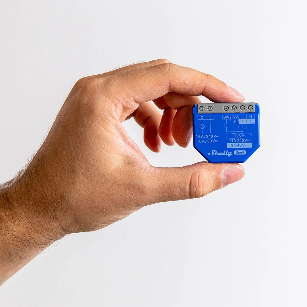 Shelly 1 Gen4 confezione da 4 - interruttore relè 1x 16A (WiFi, Bluetooth, Zigbee, Matter)