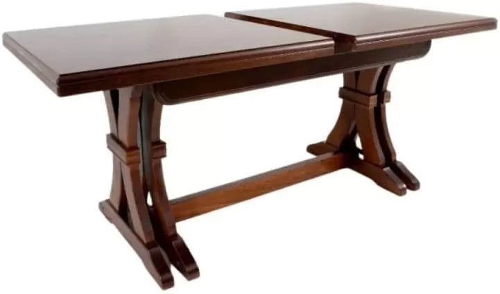 Tavolo fratino allungabile in legno tinta noce arte povera 180x85 sala e taverna (66) - Mobili 2G