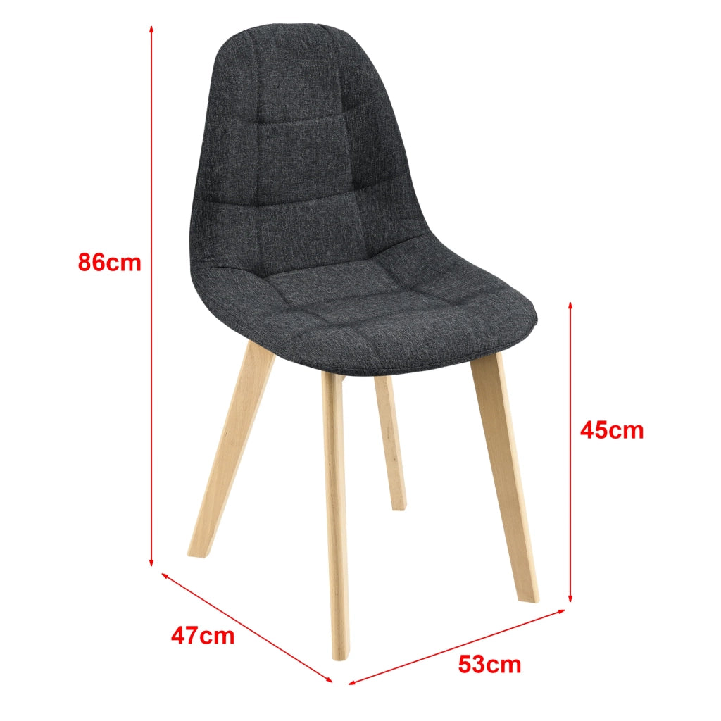 Set di 4 sedie da pranzo 86 x 53 x 47 cm nero 03_0006772