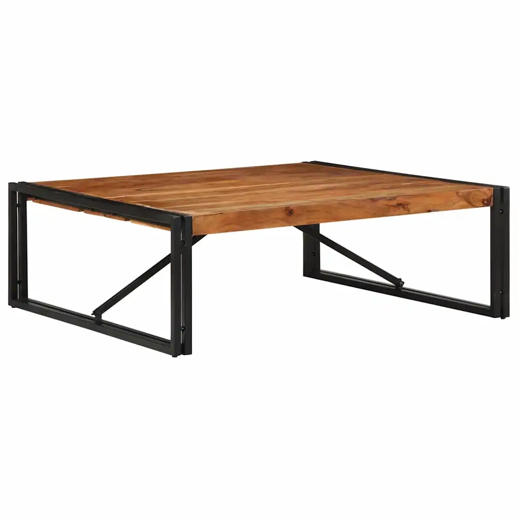 Tavolino Salotto 100x100x35 cm Legno Massello di Acacia