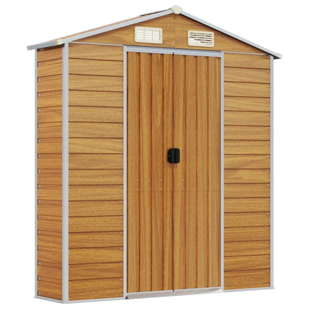 Capanno Giardino Marrone Chiaro 191x895x198cm Acciaio Zincato 3188284
