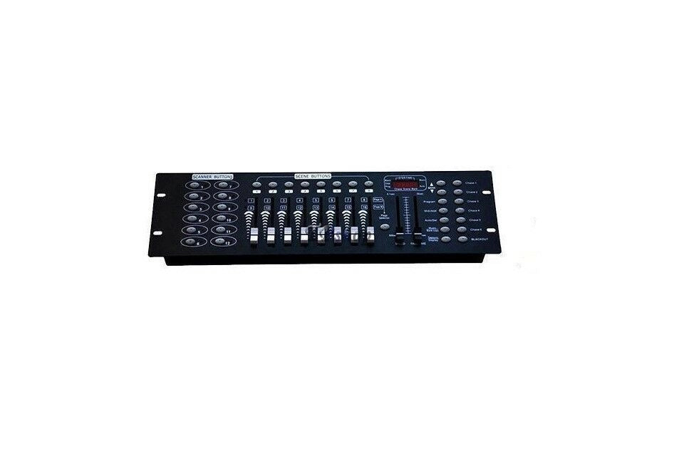 2 PROIETTORI LED RGB TESTA MOBILE ROTANTE 7 LED WASH DMX CON MIXER RGB DMX 192CH