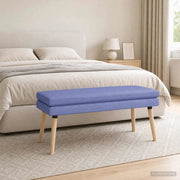 Panchina a doppio strato Blu jeans 110 x 40 x 47 cm Tessuto 42038458