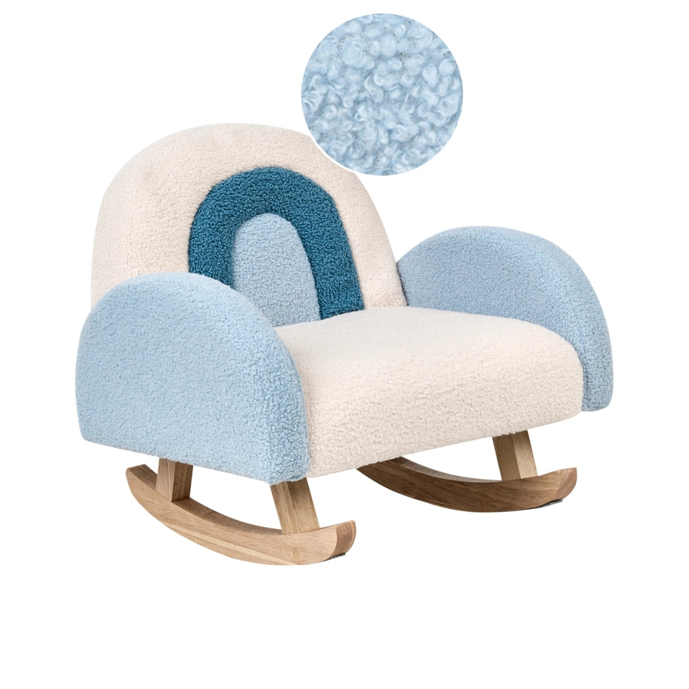 Sedia a dondolo per bambini con Gambe in legno blu per cameretta