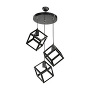 Lampada a sospensione 3 cubi Agatha MDL3790 colore nero