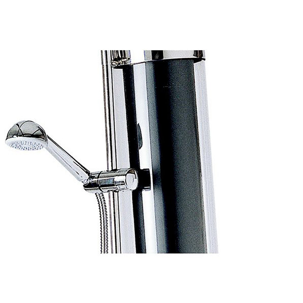 Doccia Solare da Giardino 28L Miscelatore e Braccio Doccia ATI Docce S Grigio Antracite