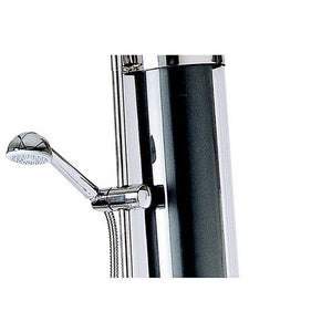 Doccia Solare da Giardino 28L Miscelatore e Braccio Doccia ATI Docce S Grigio Antracite