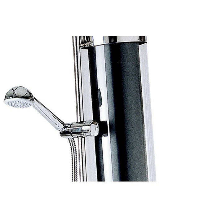 Doccia Solare da Giardino 28L Miscelatore e Braccio Doccia ATI Docce S Grigio Antracite