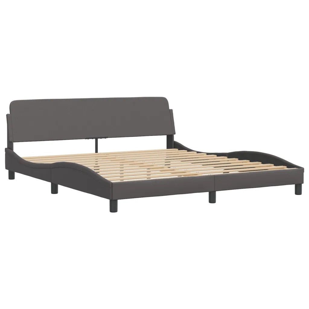 Giroletto con LED senza Materasso-Struttura Letto Hvar Grigio 180x200 cm