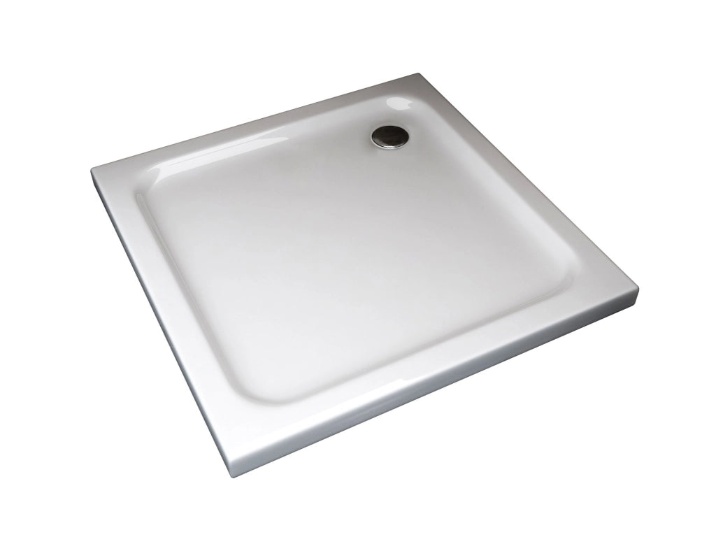 Piatto Doccia Ribassato Quadrato In Abs H 5cm Con Piletta Inclusa 90x90