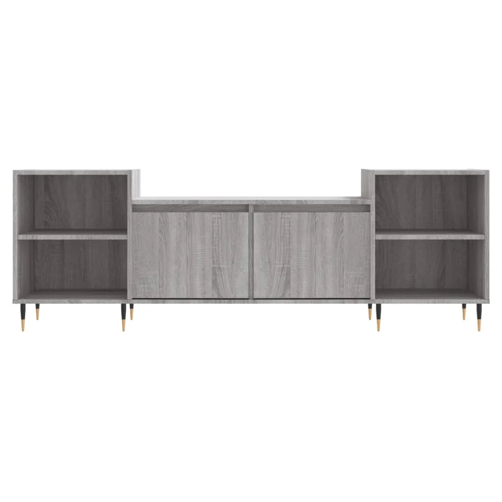 Mobile TV multimediale mensola TV credenza TV sala da pranzo soggiorno camera da letto Sonoma 160 x 35 x 55 cm legno ingegnerizzato grigio 02_0028423