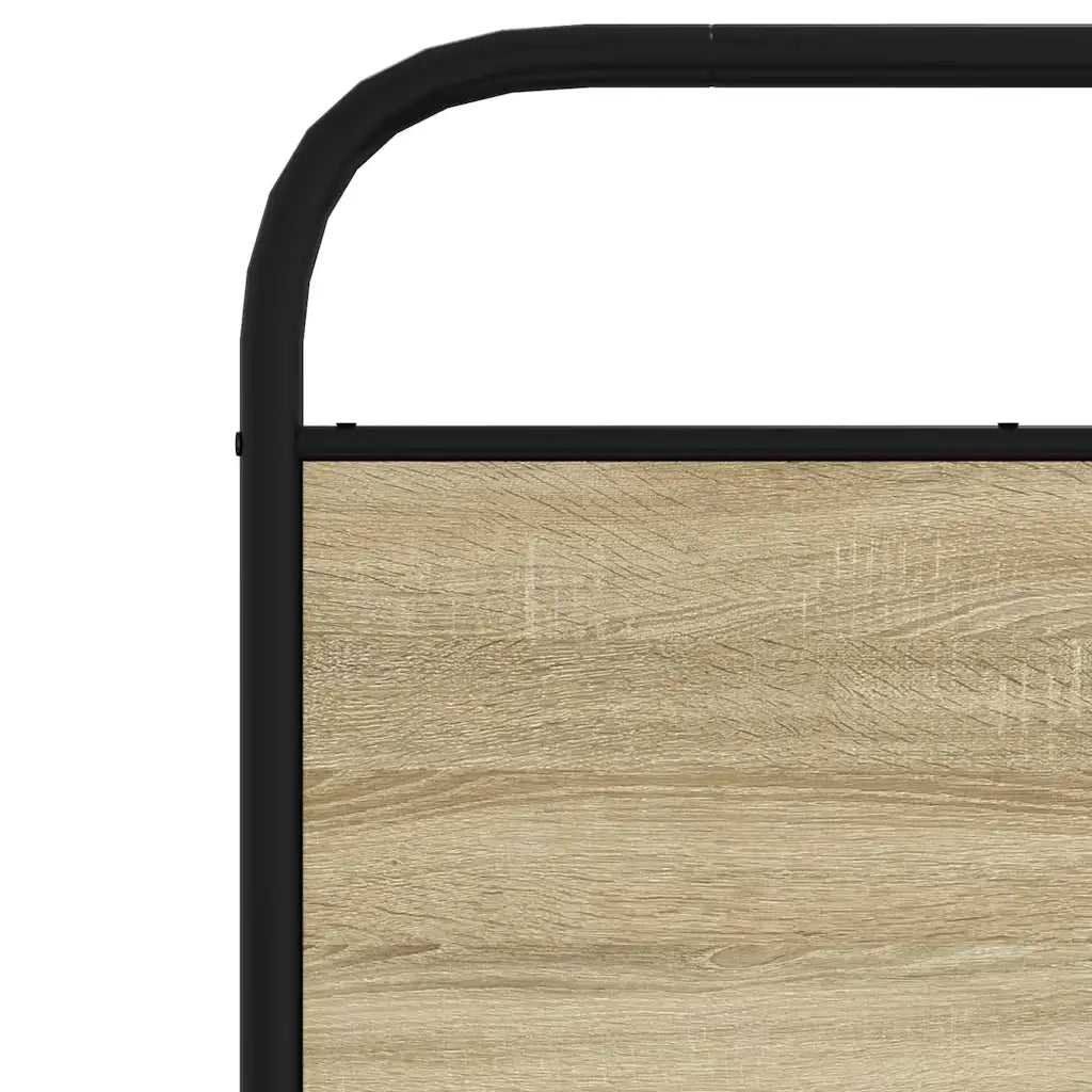 Testiera-Testata-Testiera Decorativa Rovere Sonoma 80 cm in Acciaio e Legno Multistrato