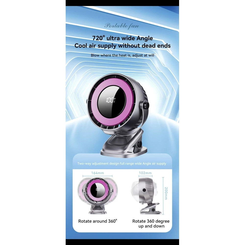 Trade Shop - Ventilatore Da Tavolo Usb Elettrico Raffreddamento Design Luce Notturna Camera Scrivania -