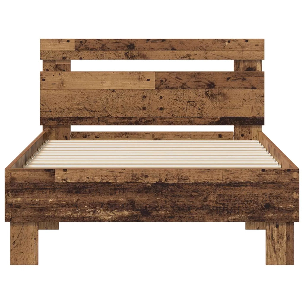 Struttura del letto con testiera Legno vecchio 98.5 x 200 cm