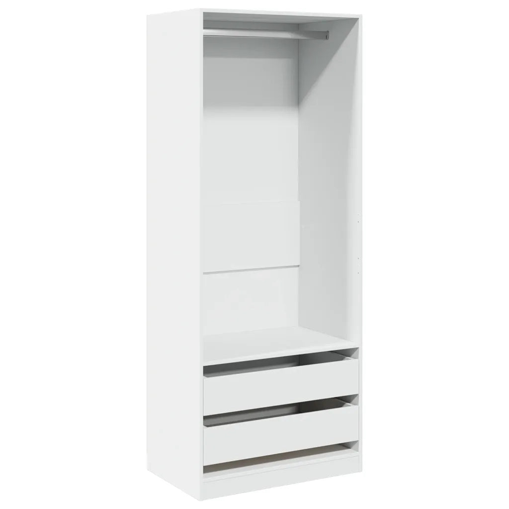 vidaXL Armadio Bianco 80x50x200 cm in Legno Multistrato