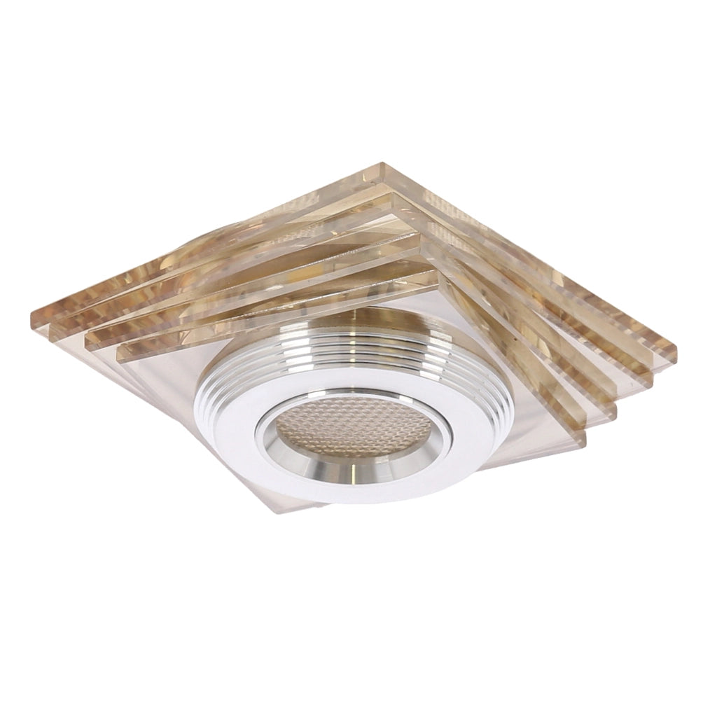 Faretto incasso quadrato ambra vetro SS-32 Candellux LED 3W