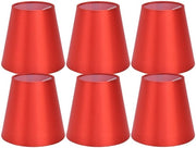 Copricapo di Lampada - Sostituzioni per Lampade da Tavolo - Clip On - Colore Rosso - Fitting E14 - Ideale per Lampade a Sospensione - Adatto per l'Uso Casa - Set di...