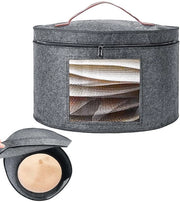 Cassa per cappelli - Tas di stoccaggio - Ripiegabile - Colore: Grigio - Cappelliera - Vetrino trasparente - Adatto per cappelli - Colore: Grigio