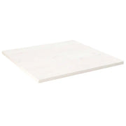 Piano Tavolo Bianco 90x90x2,5cm Legno Massello di Pino Quadratocod mxl 120098