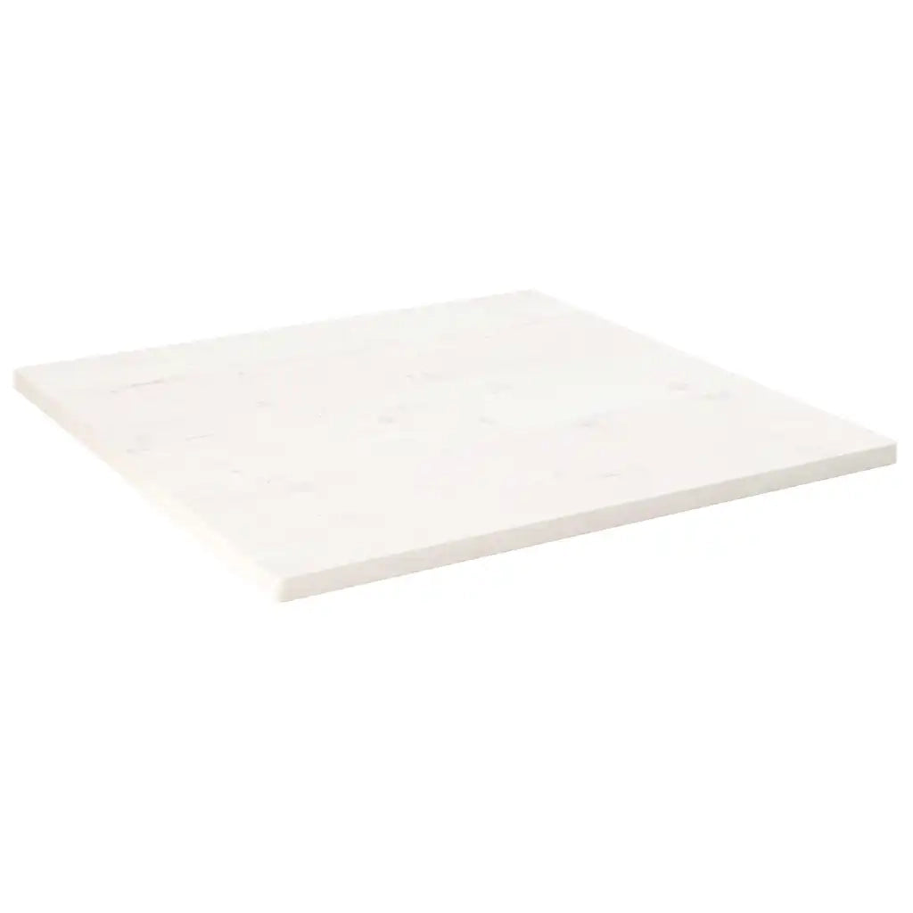 Piano Tavolo Bianco 90x90x2,5cm Legno Massello di Pino Quadratocod mxl 120098