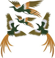 Pannelli da stirare - Fenice uccello - 4 pezzi - lavorazione a maglia - fai da te - stirabili