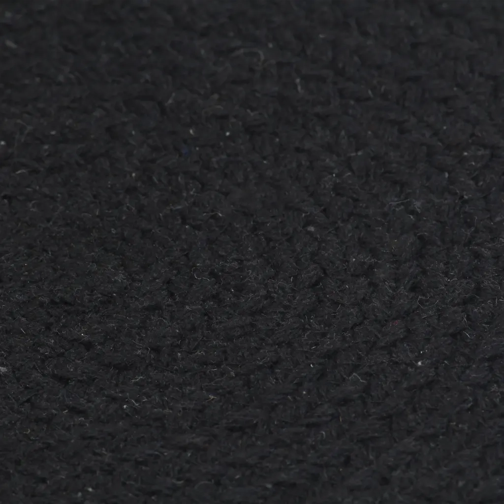 Tovagliette 4 pz Nero Neutro 38 cm Rotonde in Cotone 133844