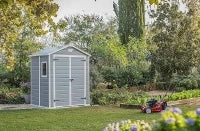 Casetta da Giardino Manor 6x5, Grigia, 185 X 152 X 226 h