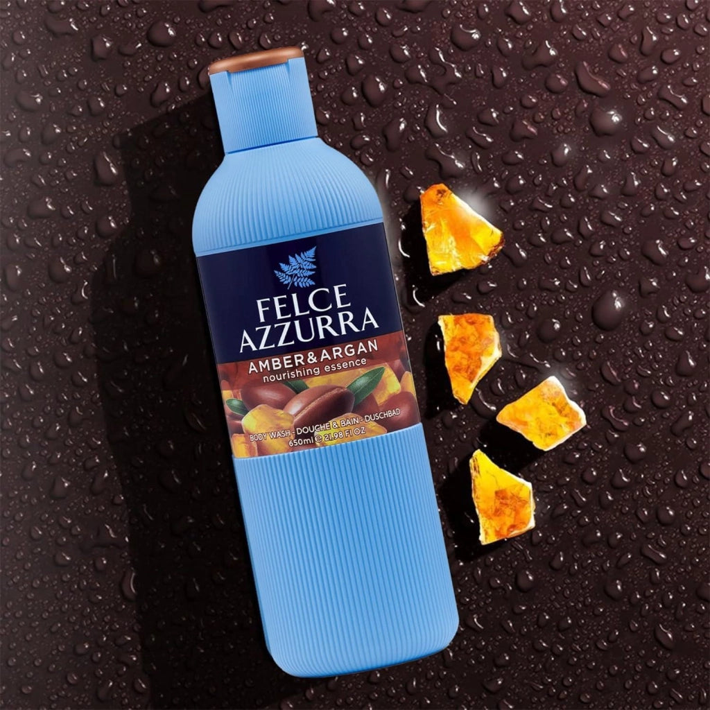 SET 6 FELCE AZZURRA BAGNODOCCIA PROFUMO FRESCO 650 ML AMBRA E ARGAN