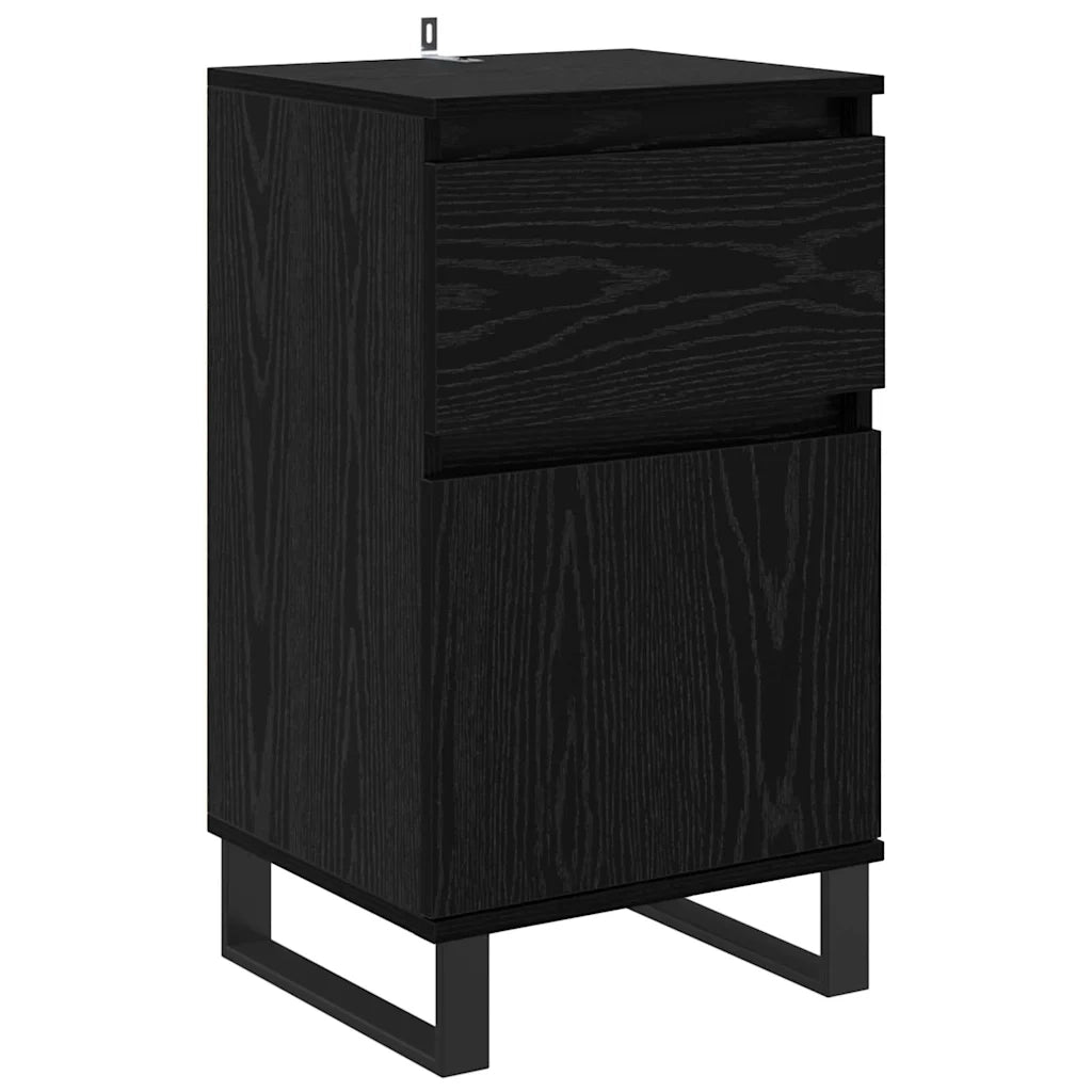 Credenza-Buffet-Armadio da cucina Rovere nero 35 x 40 x 70 cm Legno multistrato 645801