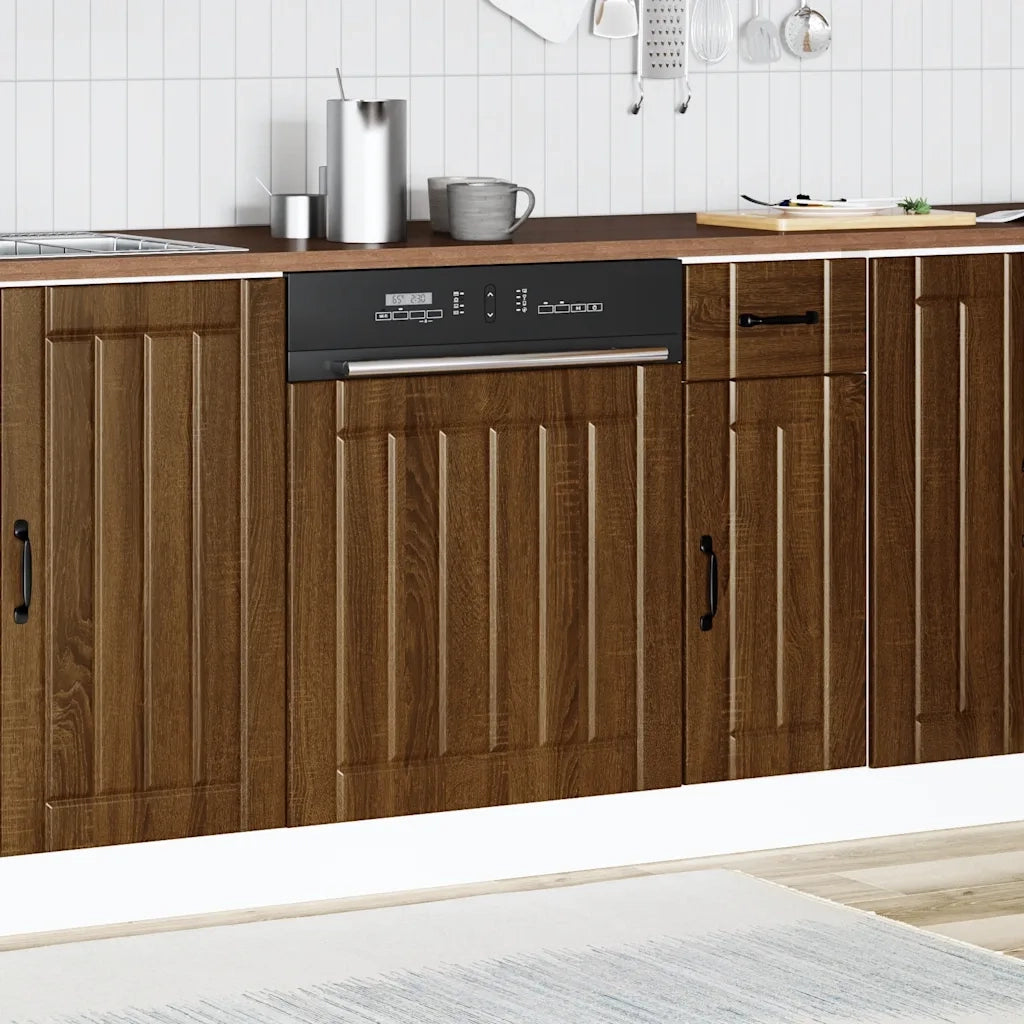 Pannello Lavastoviglie Lucca Rovere Marrone Legno Multistrato 853904