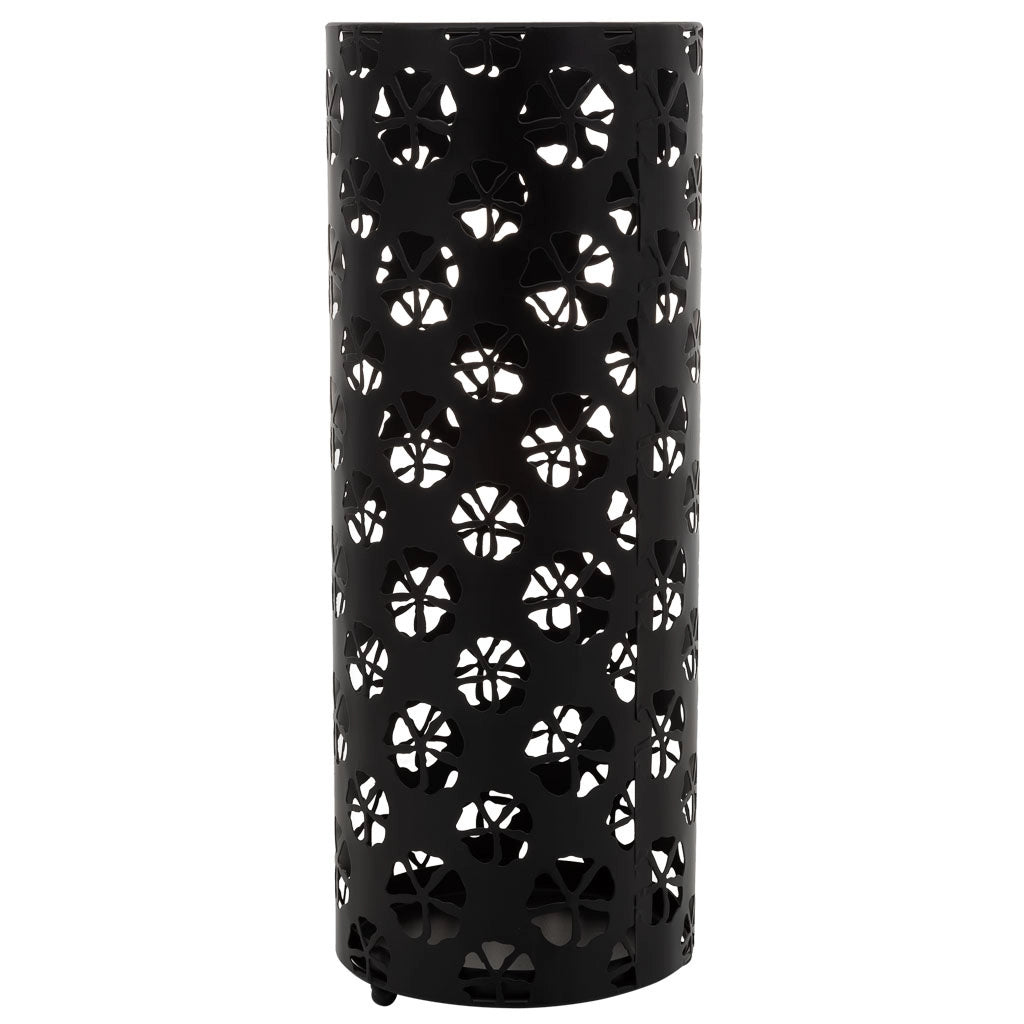 Portaombrelli tondo in metallo nero d20x50h