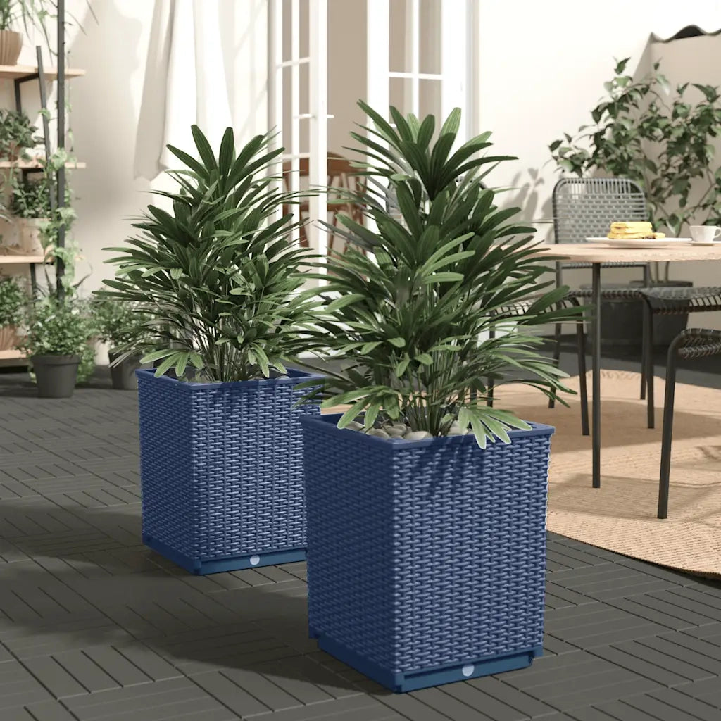 Fioriere 2 pz Grigio Scuro 30x30x37 cm in Polipropilenecod mxl 73036