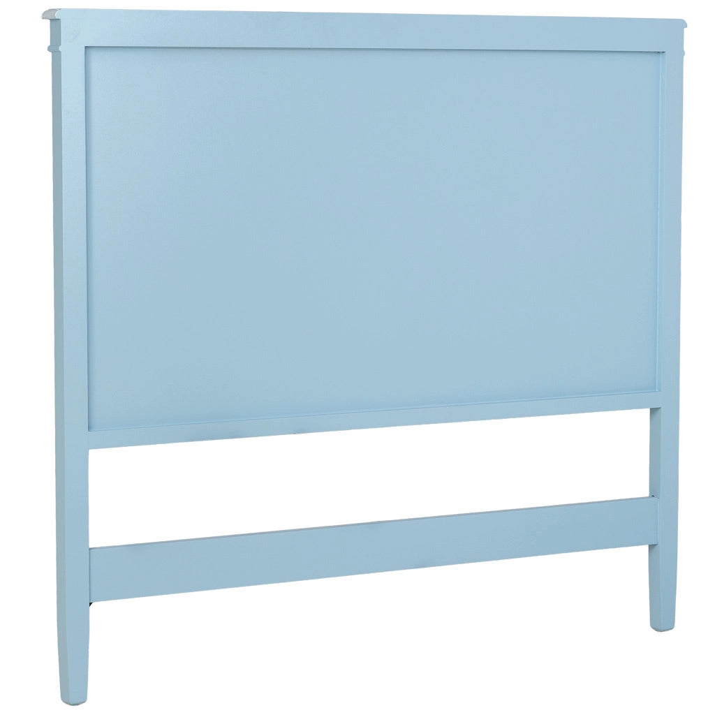 Testiera in legno con griglia blu 150x6x130