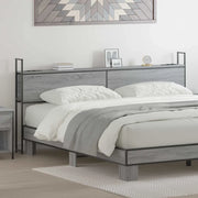 Testiera con Stazione di Carica e Storage Grigio sonoma 859823