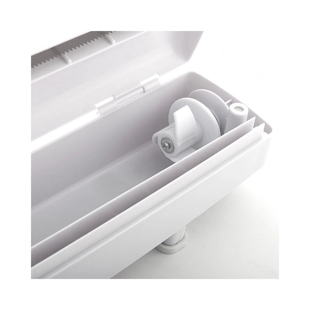 Trade Shop - Porta Rotolo Dispenser Automatico Con Taglio Per Pellicola Carta Forno Alluminio -