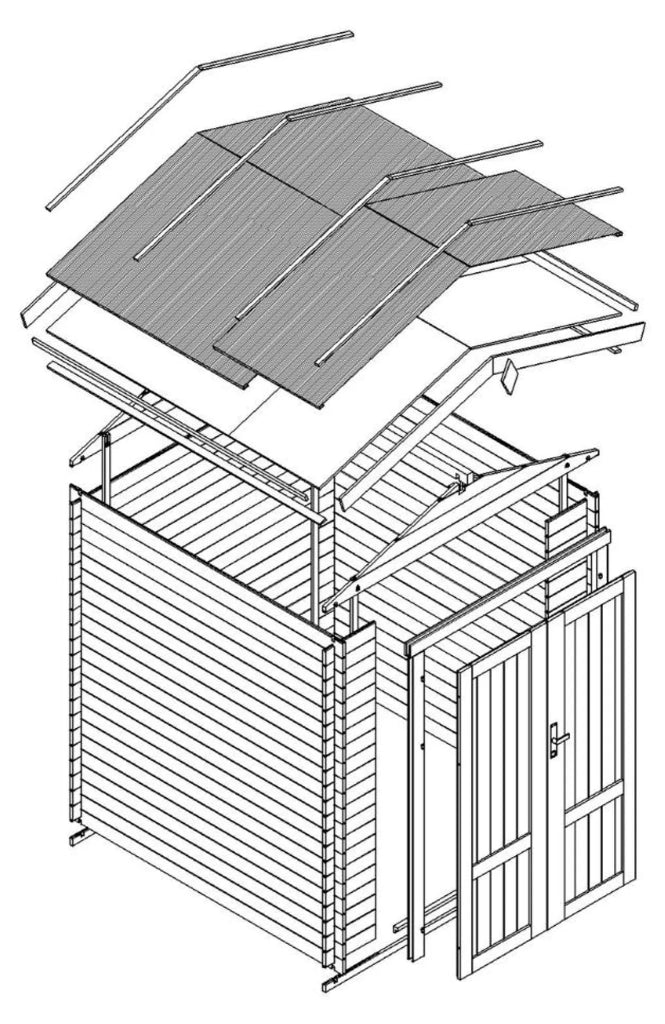 Casetta da Giardino in Legno 1,98 m² TIMBELA M367F1