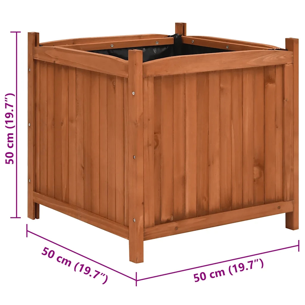 2 pz Fioriere | Cassetta per fiori | Vaso Rialzate 50x50x50 cm in Legno di Abete