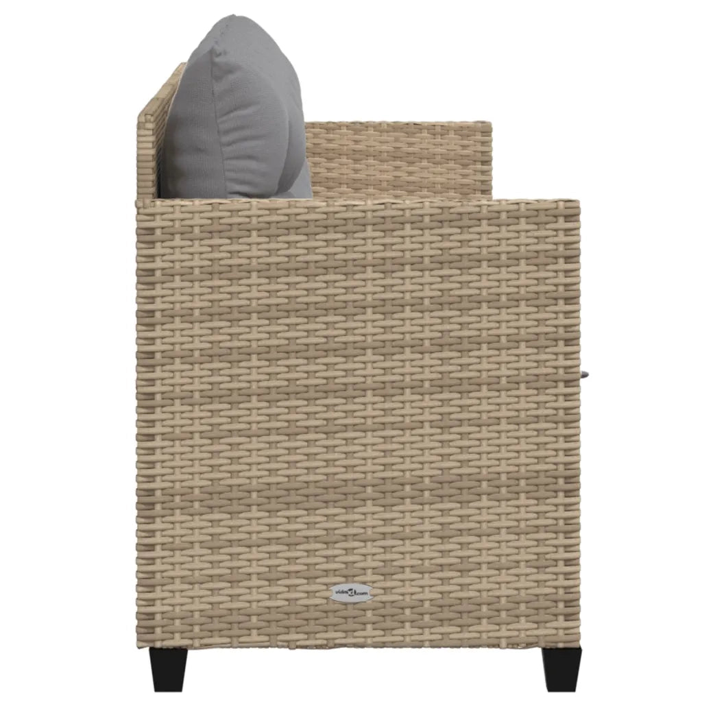 Lettino Prendisole | Sdraio da giardino | Lettino da sole con Cuscini Beige?in Polyrattan