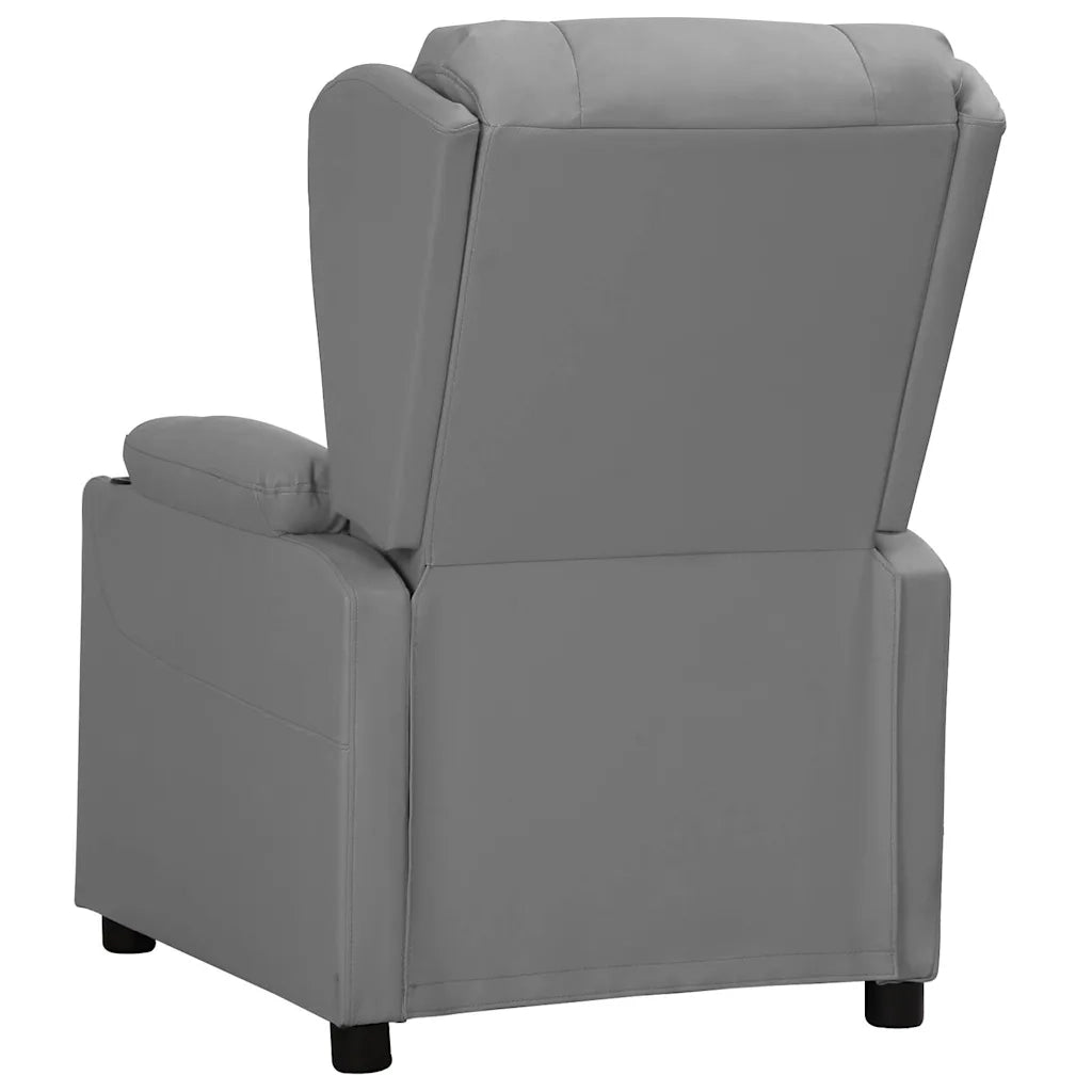 Divano Sedia-Poltrona Reclinabile Grigia in Similpelle 345561