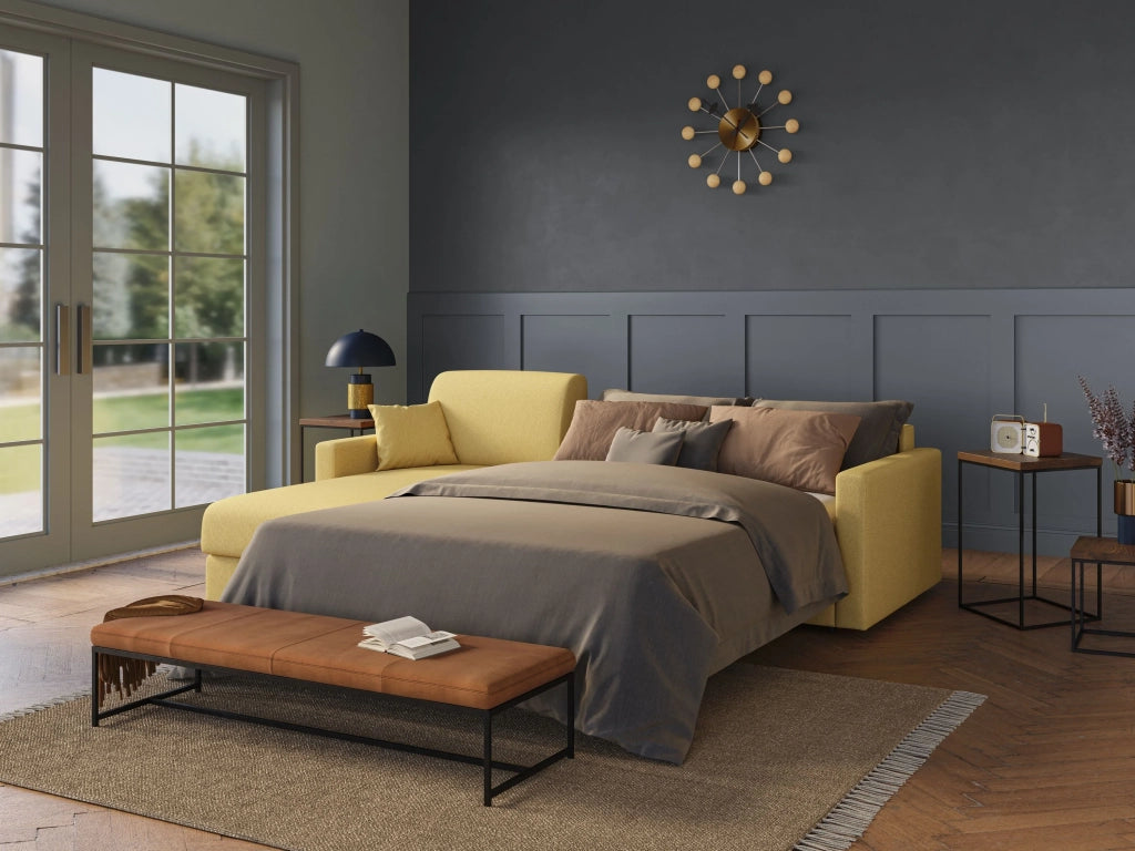 Chris Divano letto angolare 5 posti in tessuto impermeabile T13 248 cm Destro (mat. 120x197) antracite