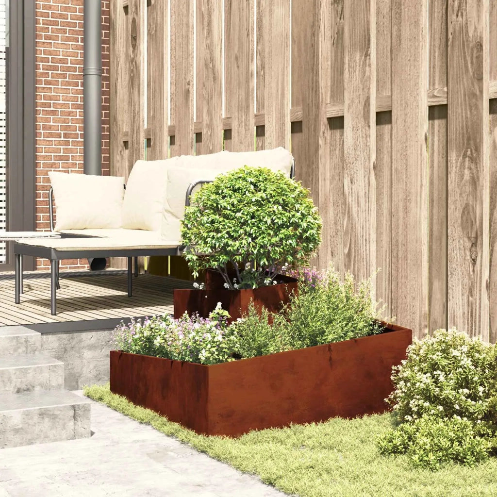 Vaso da giardino Marrone 80 x 80 x 50 cm 873584