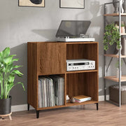 Mobile Porta Dischi Rovere Marrone 84,5x38x89 Legno Multistrato 832004