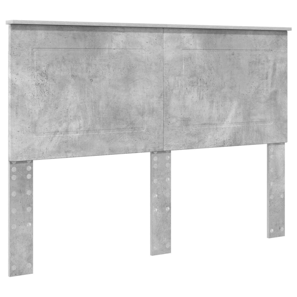 Struttura del letto con testiera Grigio cemento 140 x 190 cm