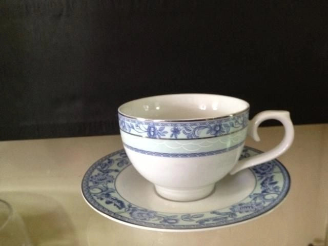Servizio di tazze da the tè decoro blu in Pocellana 27 pezzi