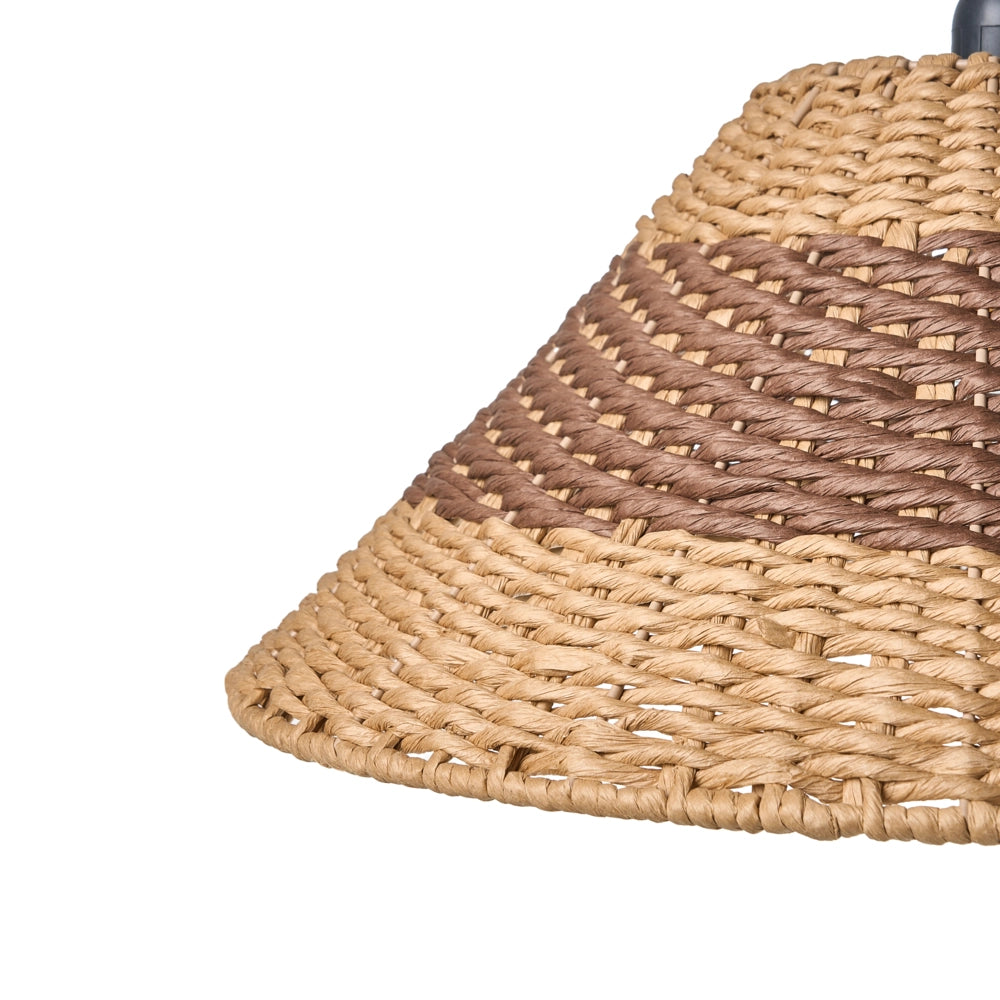 Lampada a sospensione Corda di carta naturale Plafoniera con paralume intrecciato Sala da pranzo Soggiorno Stile Boho
