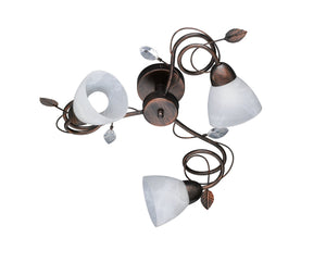 Plafoniera da Interno  E14 in Metallo Ruggine Anticato